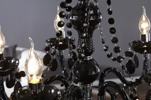 Závesná lampa SEATTLE luster Dekorhome Čierna