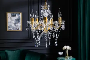 Závesná lampa SEATTLE luster Dekorhome Zlatá