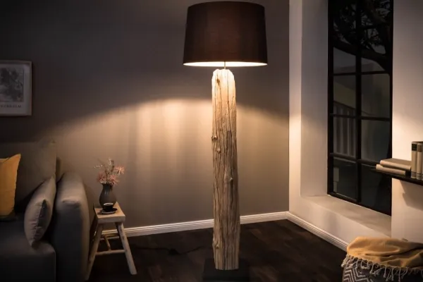 Stojacia lampa ROMA Dekorhome Čierna