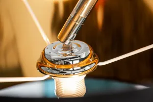 LuxD 17035 Stojanová lampa SHAPE čierno zlatá Stojanové svietidlo