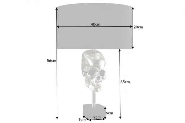 Stolová lampa SUVA Dekorhome Strieborná