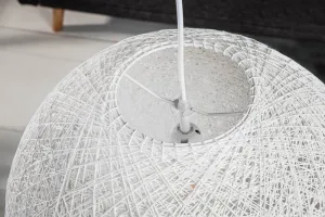Závesná lampa FUNAFUTI 45 cm Dekorhome Biela