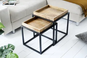 Odkladací stolík 2 ks KLEITÉ Dekorhome Mangovník
