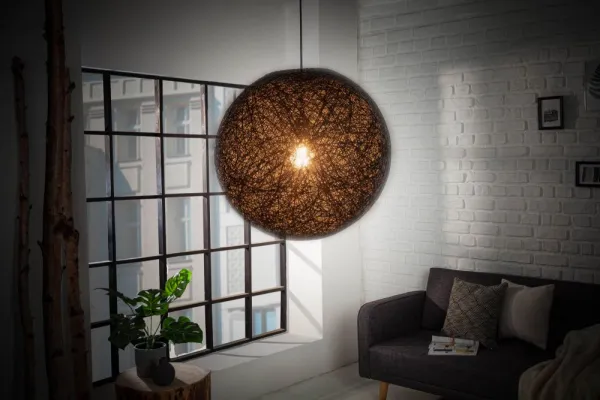 Závesná lampa FUNAFUTI 45 cm Dekorhome Biela