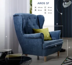 ArtElta Kreslo AROS Farba: Aros: Monolith 37