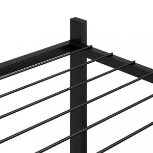 vidaXL Stojan na kvety 83x25x80 cm čierny kovový