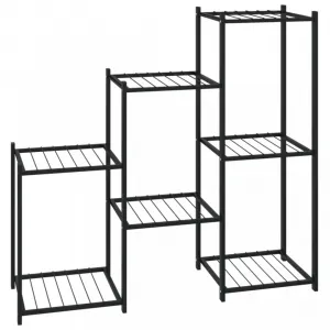 vidaXL Stojan na kvety 83x25x80 cm čierny kovový