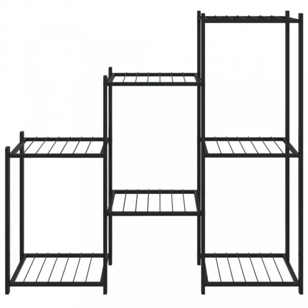 vidaXL Stojan na kvety 83x25x80 cm čierny kovový
