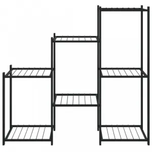 vidaXL Stojan na kvety 83x25x80 cm čierny kovový
