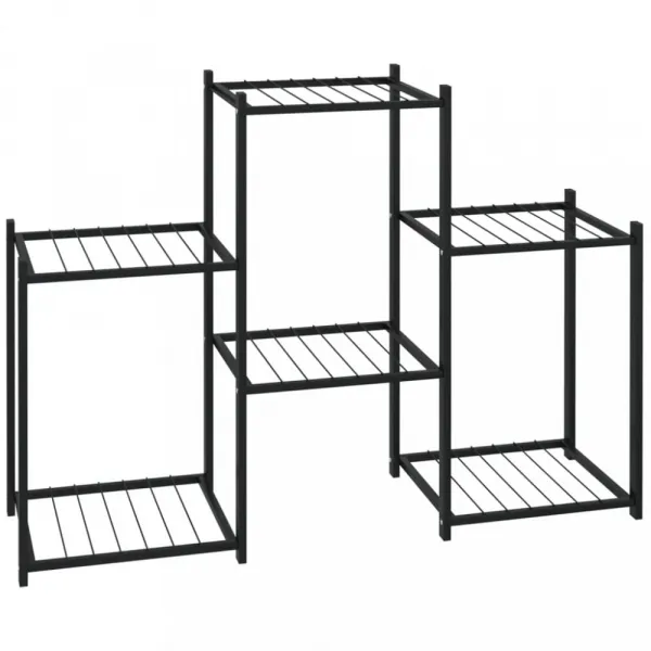 vidaXL Stojan na kvety 83x25x60 cm čierny železný