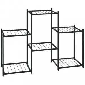 vidaXL Stojan na kvety 83x25x60 cm čierny železný