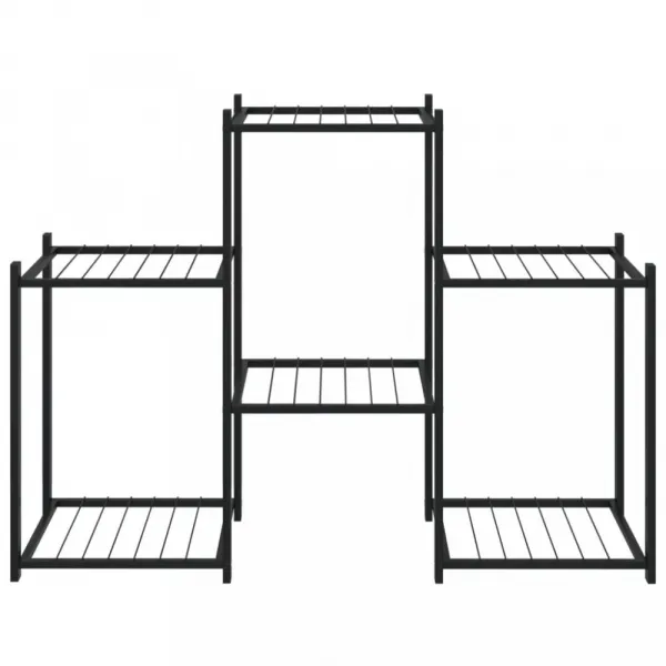 vidaXL Stojan na kvety 83x25x60 cm čierny železný