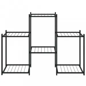 vidaXL Stojan na kvety 83x25x60 cm čierny železný