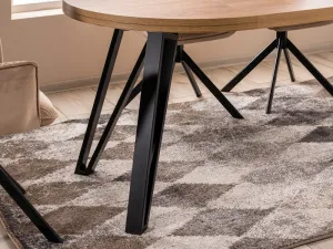 Signal Rozkládací jídelní stůl Galaxy 100/168 cm dub artisan/černý