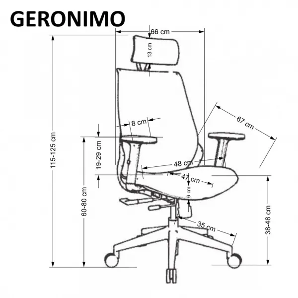 Kancelárske kreslo GERONIMO Halmar