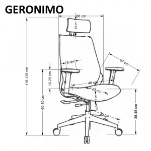 Kancelárske kreslo GERONIMO Halmar