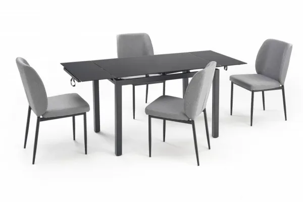 HALMAR Jídelní set JASPER černý/šedý