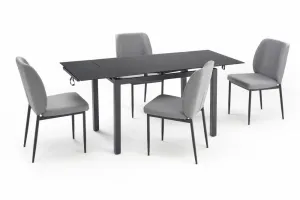 HALMAR Jídelní set JASPER černý/šedý
