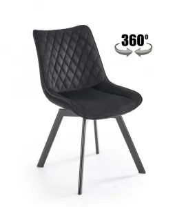 Otočná jedálenská stolička K520 Halmar Černá