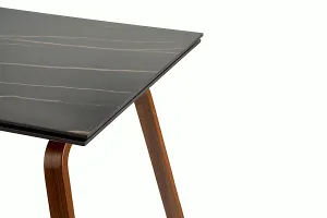 HALMAR Rozkládací jídelní stůl LOZANO 140 cm černý mramor/ořech