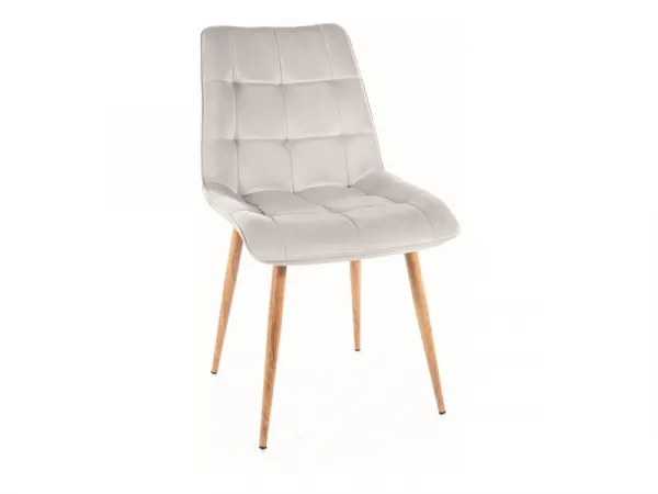 Signal Jedálenská stolička CHIC D VELVET | drevené nohy Farba: Čierna / Bluvel 19