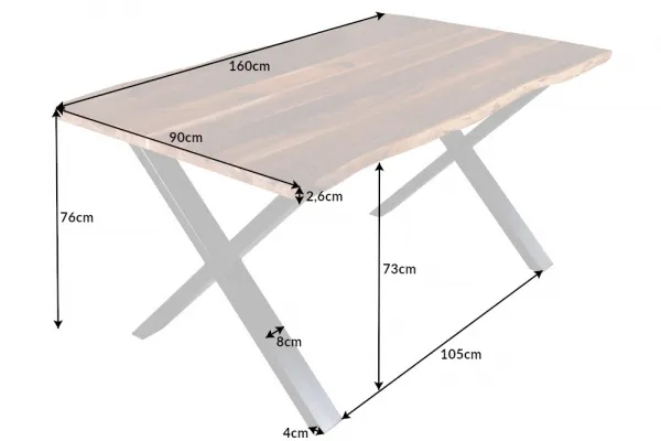 Jedálenský stôl ATHAMÁS X Dekorhome 180 cm