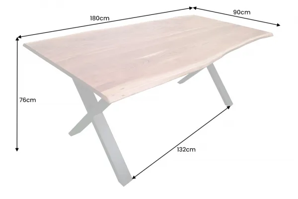 Jedálenský stôl ATHAMÁS X Dekorhome 180 cm