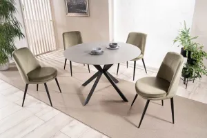 Signal Jídelní stůl Talia 90 cm keramika mramor/černý