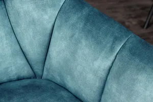 Otočné jedálenské kreslo 2 ks KOKALOS zamat Dekorhome Modrá