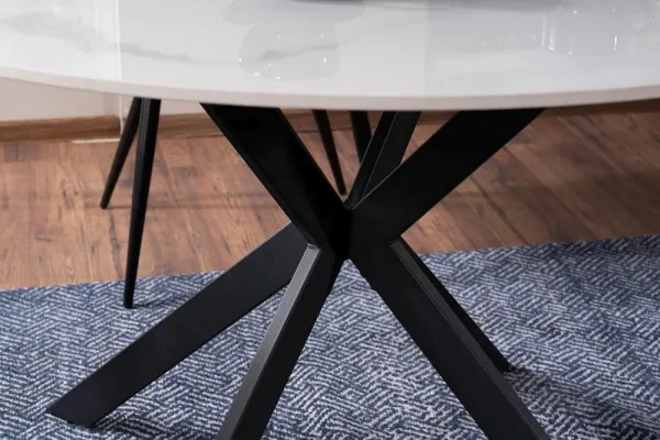 Signal Jídelní stůl Talia 90 cm keramika mramor/černý