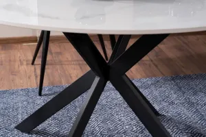 Signal Jídelní stůl Talia 90 cm keramika mramor/černý