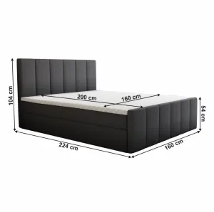 Boxspringová posteľ STAR 160x200 Tempo Kondela Hnedá