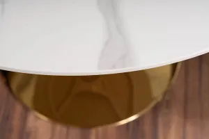 Signal Jedálenský stôl ESPERO Farba: biela / mramorový efekt biela