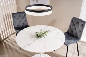 Signal Jedálenský stôl ESPERO Farba: biela / mramorový efekt biela