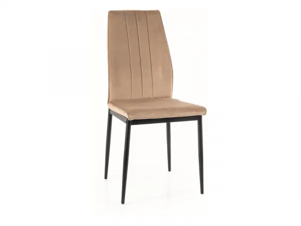 Signal Jedálenská stolička ATOM VELVET Farba: Čierna / Bluvel 19