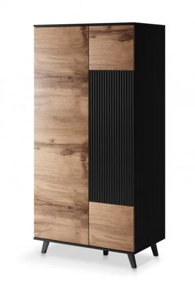 HALMAR Šatní skříň Random 90 cm kašmír/ořech