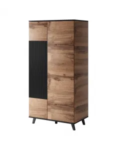 HALMAR Šatní skříň Random 90 cm kašmír/ořech