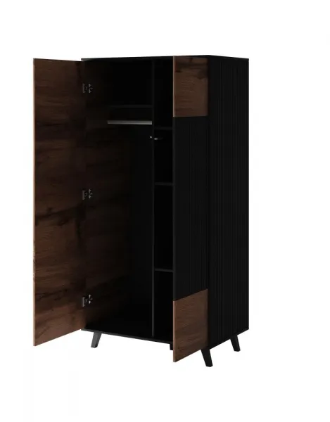 HALMAR Šatní skříň Random 90 cm kašmír/ořech