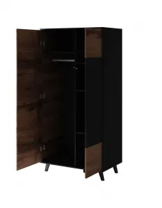 HALMAR Šatní skříň Random 90 cm kašmír/ořech