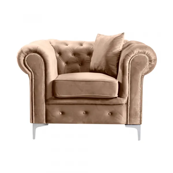 Chesterfield kreslo ROMANO Tempo Kondela Hnedá