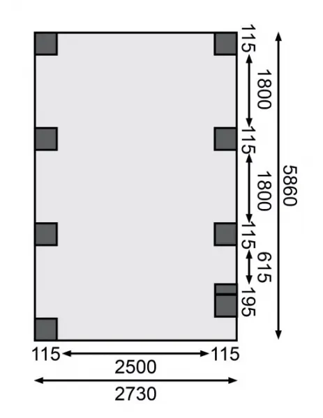Drevený prístrešok / carport CLASSIC 2B Lanitplast