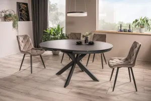 Signal Jedálenská stolička RALPH VELVET Farba: Čierna / Bluvel 19