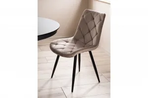 Signal Jedálenská stolička RALPH VELVET Farba: Čierna / Bluvel 19