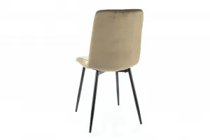 Signal Jedálenská stolička TOM VELVET Farba: Čierna / Bluvel 19