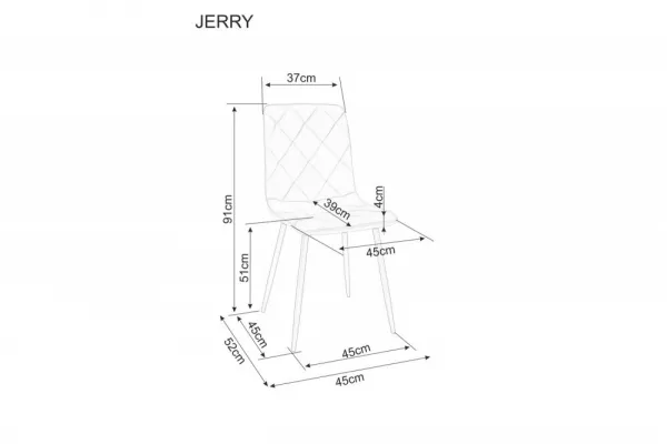 Signal Sametová jídelní židle Jerry černá