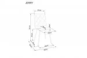 Signal Sametová jídelní židle Jerry černá