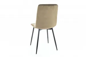 Signal Sametová jídelní židle Jerry černá