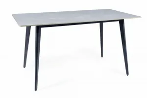 Signal Jídelní stůl Ivy 140 cm šedý/černý mat