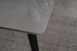 Signal Jídelní stůl Ivy 140 cm šedý/černý mat