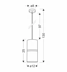 Závesná lampa GINA 1xE27 Candellux